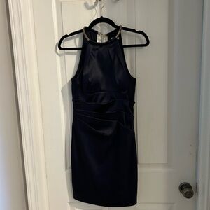 Eliza J Navy Halter Mini Dress size 4